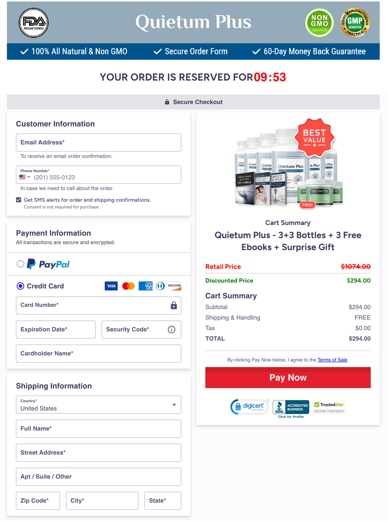 Quietum Plus Official Website Secure Order Page